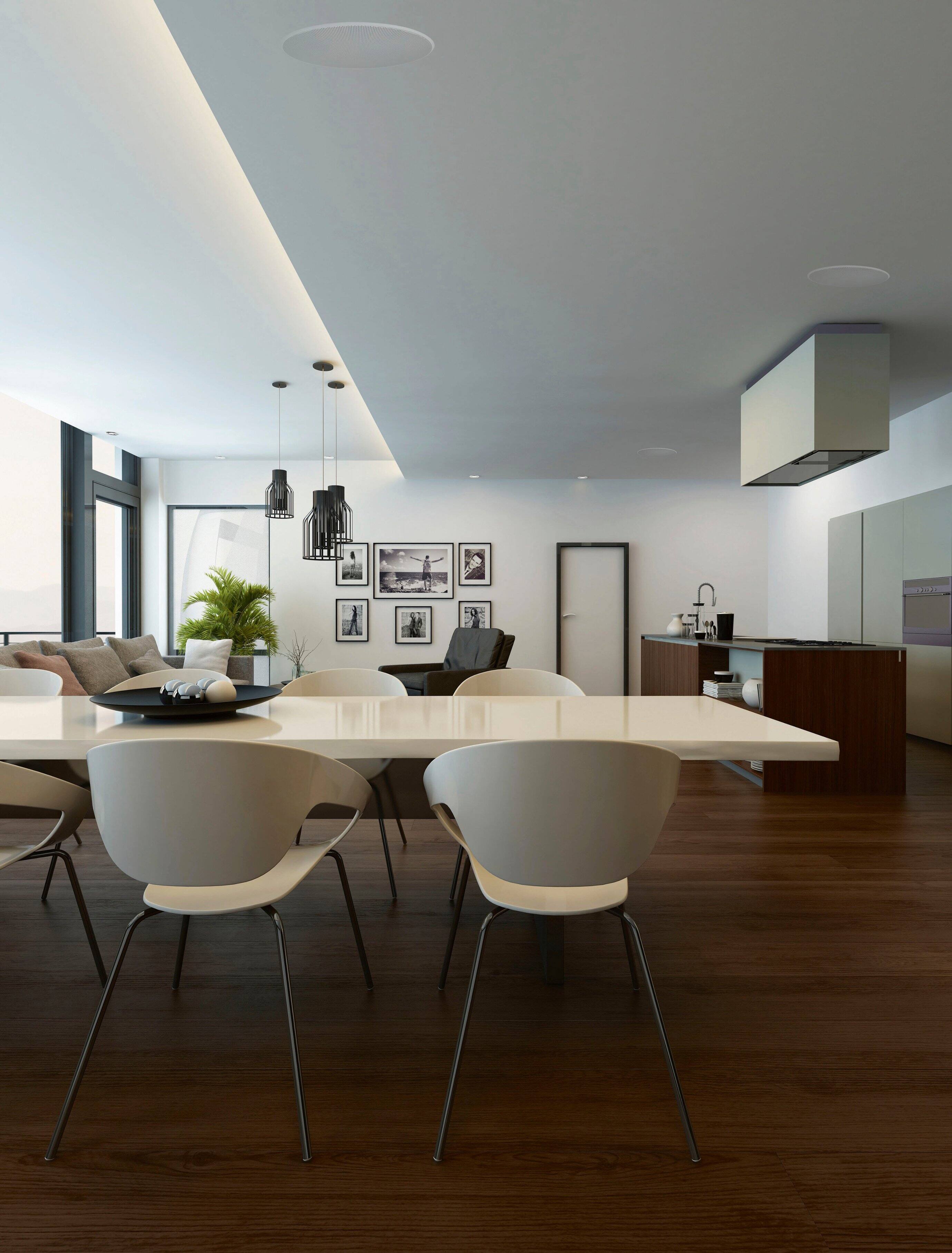 Alt View 11. Bowers & Wilkins - CI600 Series 6" Dual Channel Stereo Surround In-Ceiling Speaker w/Glass Fiber Midbass - (Each) - Paintable White.