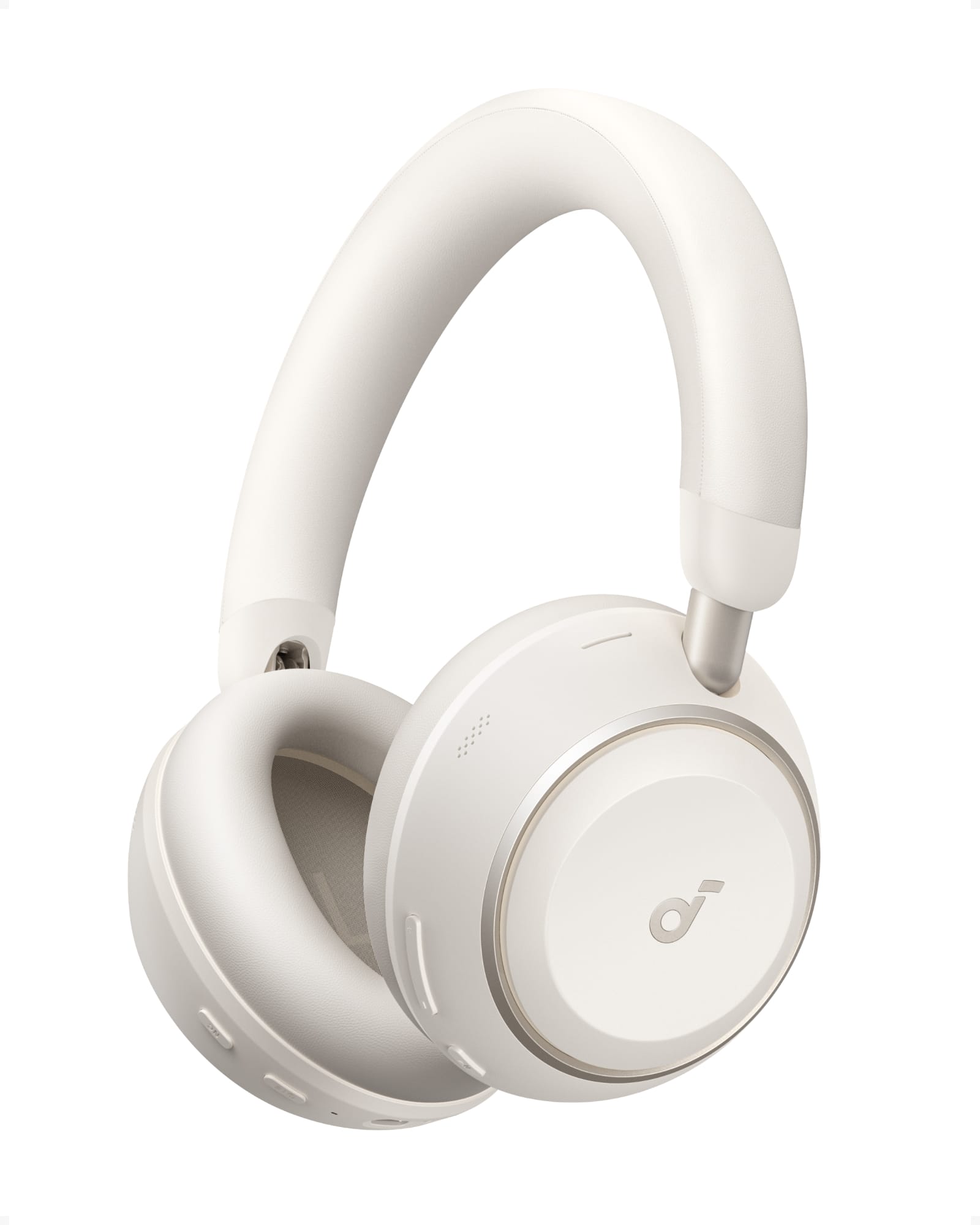Soundcore - by Anker Space 2 Wireless Bluetoth Noise Cancelling Over-the-Ear Headphones with 50H ANC Playtime and All-Day Comfort - Linen White