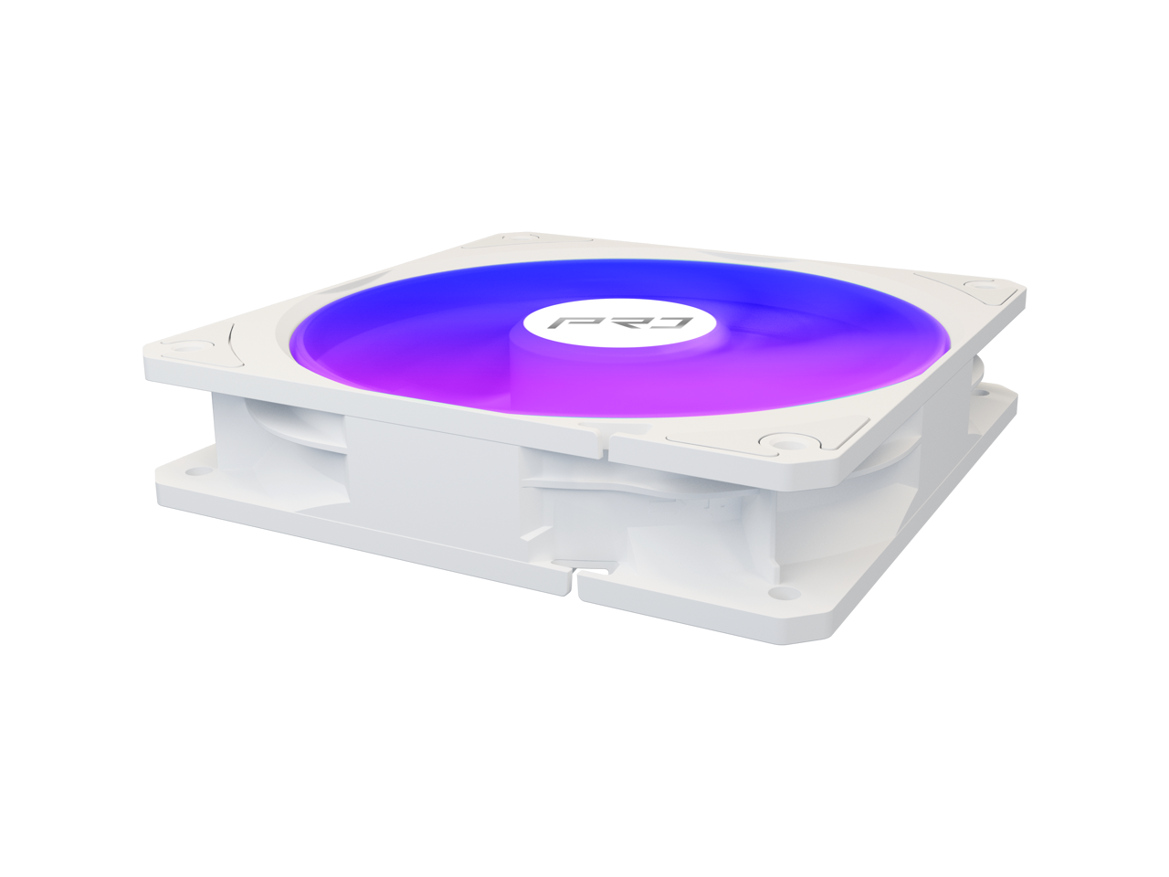 Alt View 7. ASRock - ASRock AIO Pro White 240 ARGB 27mm radiator, ARGB waterblock, ARGB Hub-lighting fan, white version - White.