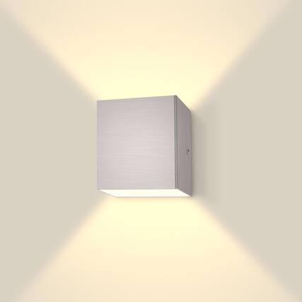 Front. Auledio - Indoor adjustable brightness 6W wall lamps with warm light - white - white.
