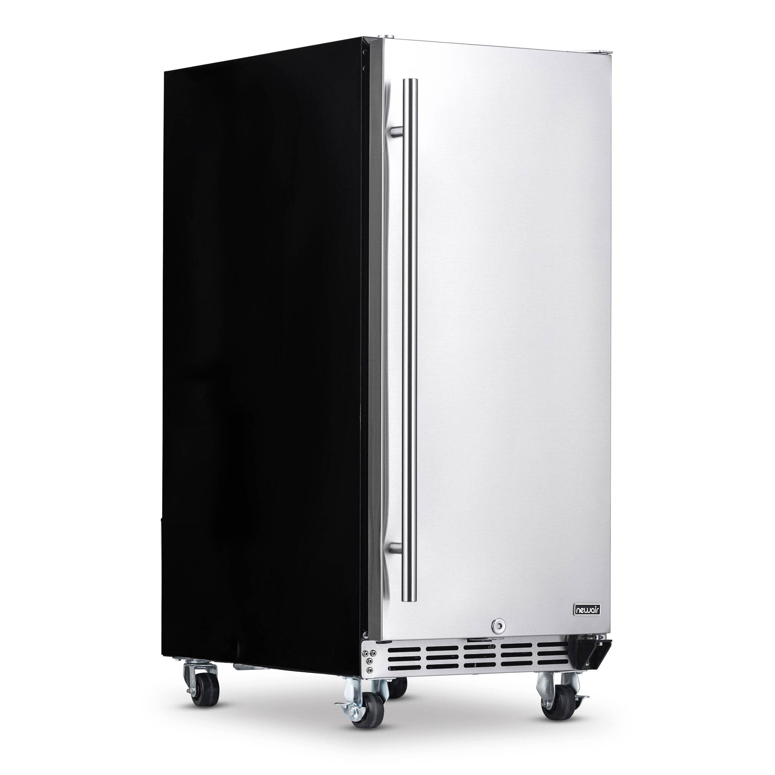 Front. NewAir - 90-Can Built-In/Freestanding Outdoor Beverage Fridge - 15 - Black.