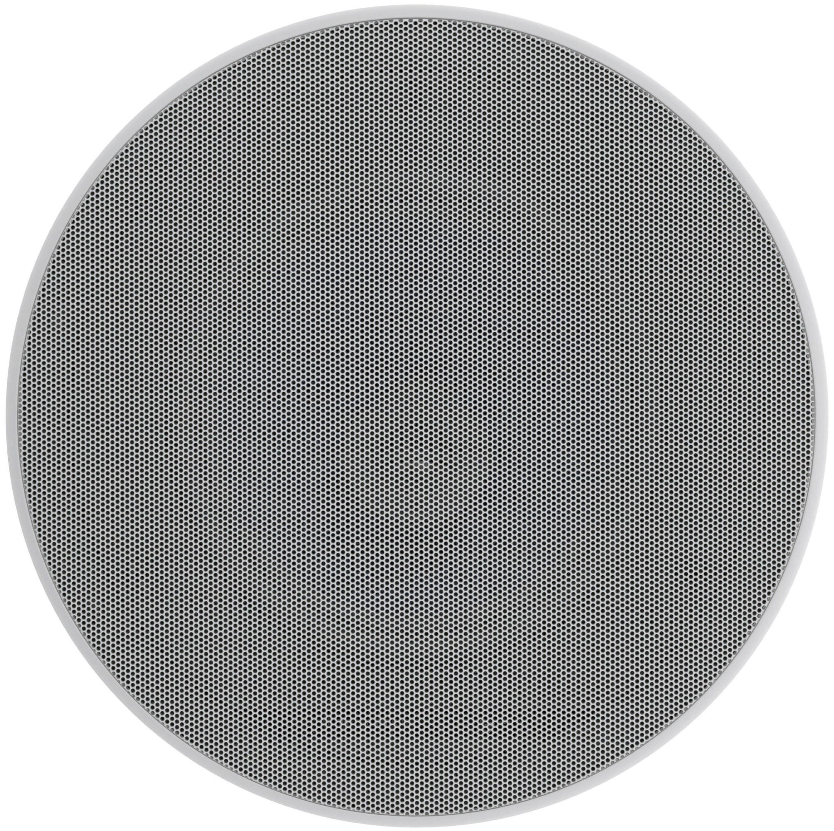 Angle. Bowers & Wilkins - 8" 2-Way Round In-Ceiling Speakers (Pair) - White/Black.