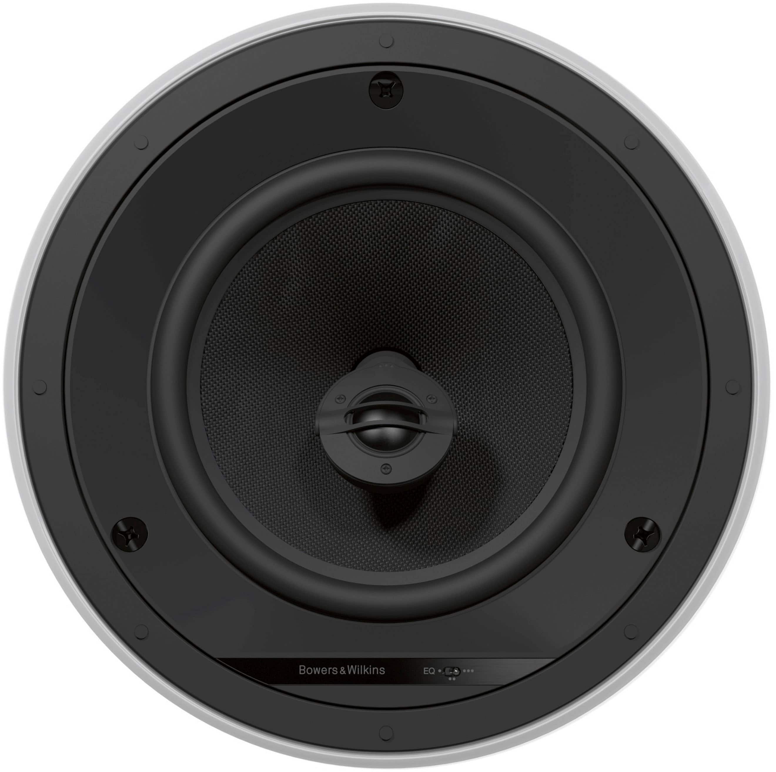 Bowers & Wilkins - 8" 2-Way Round In-Ceiling Speakers (Pair) - White/Black - Front_Zoom