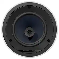 Front. Bowers & Wilkins - 8" 2-Way In-Ceiling Speakers (Pair) - White/Black.