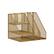 Front. Martha Stewart - Ryder Large Steel Mesh Desktop Organizer with File Holder - Gold.