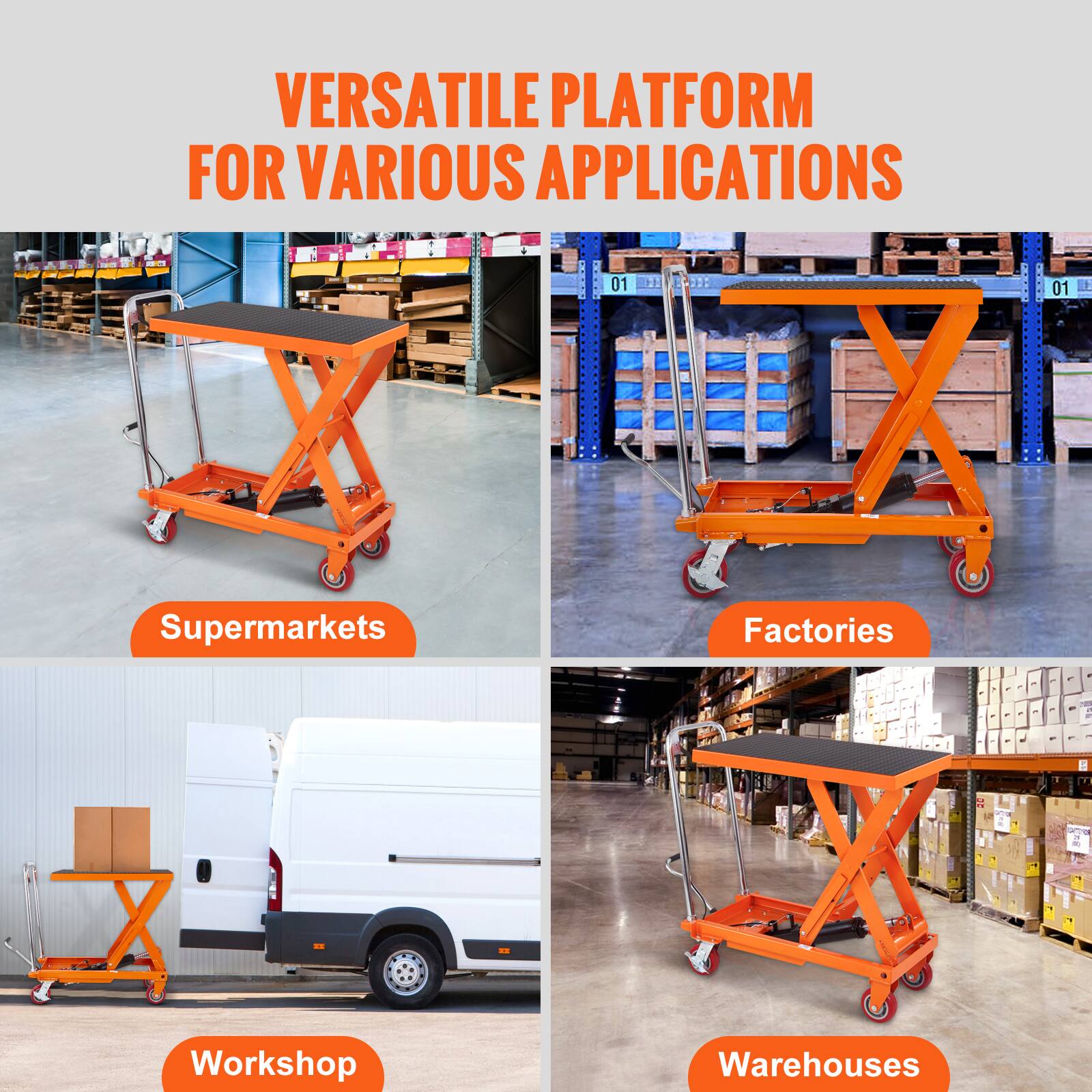 VERSATILE PLATFORM FOR VARIOUS APPLICATIONS

01 H1 21: 01

Supermarkets
Factories
Workshop
Warehouses