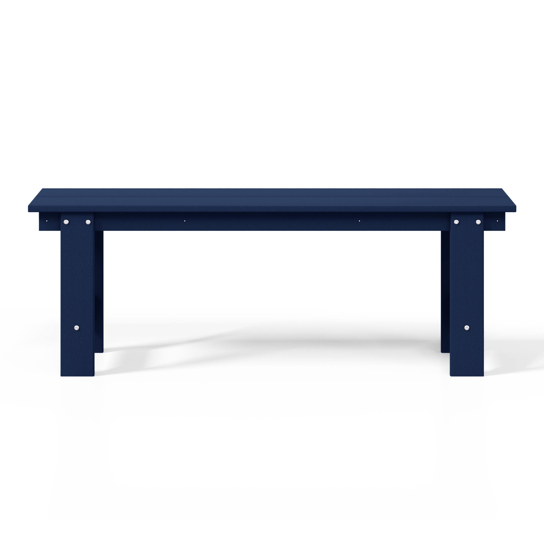 Alt View 1. WestinTrends - WestinTrends Ashore Outdoor HDPE 48" Modern Backless Patio Bench - Navy Blue.