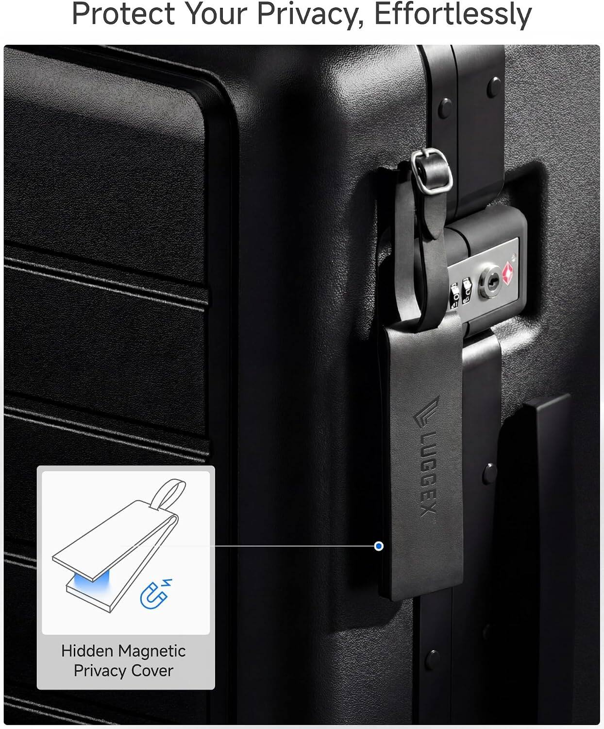 Protect Your Privacy, Effortlessly  
LUGGEX  
Hidden Magnetic Privacy Cover