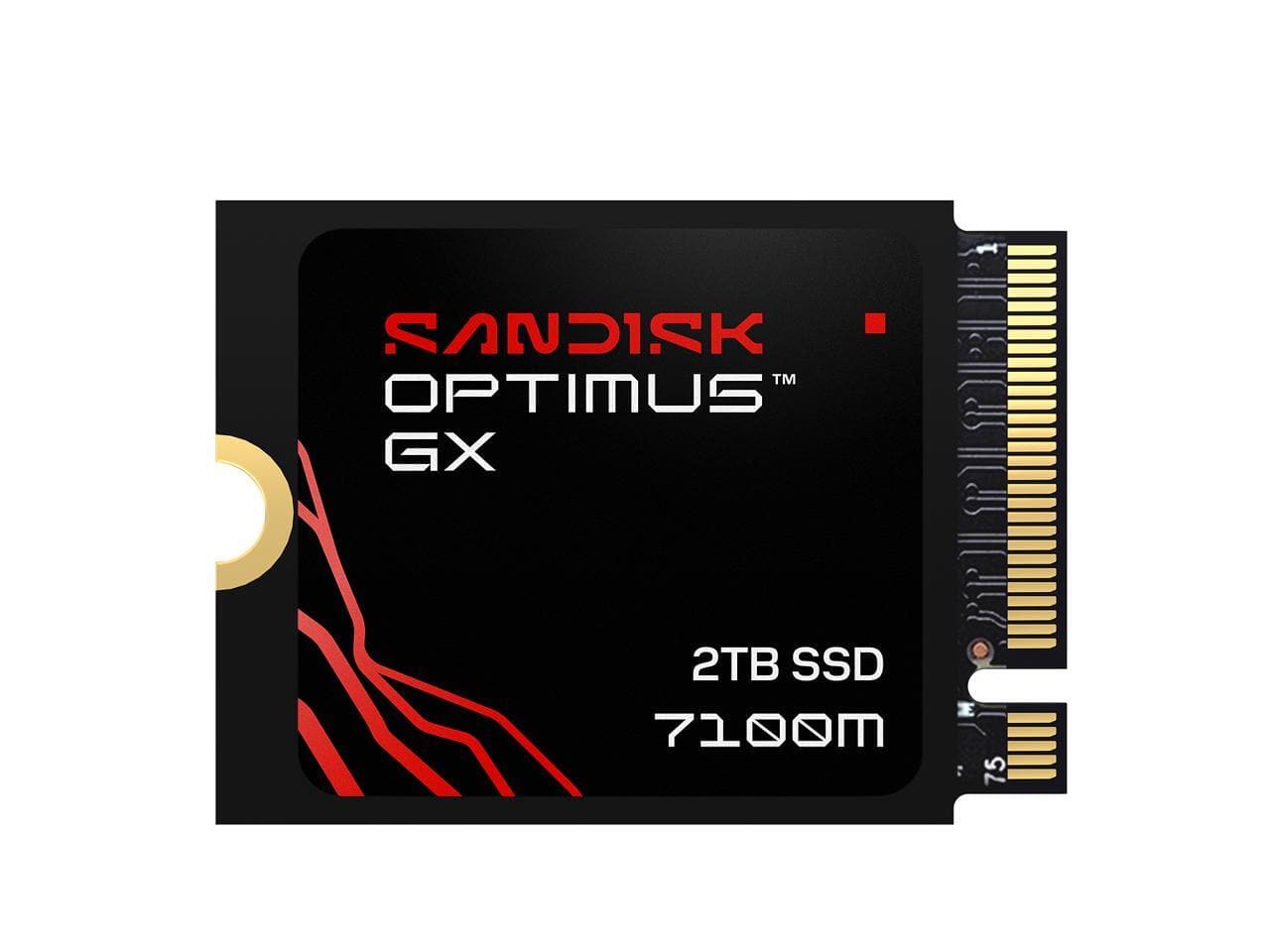 SANDISK OPTIMUS GX 7100 m.2 NVMe SSD ゲーム SANDISK Optimus GX 7100M SSD 2 TB - Best Buy