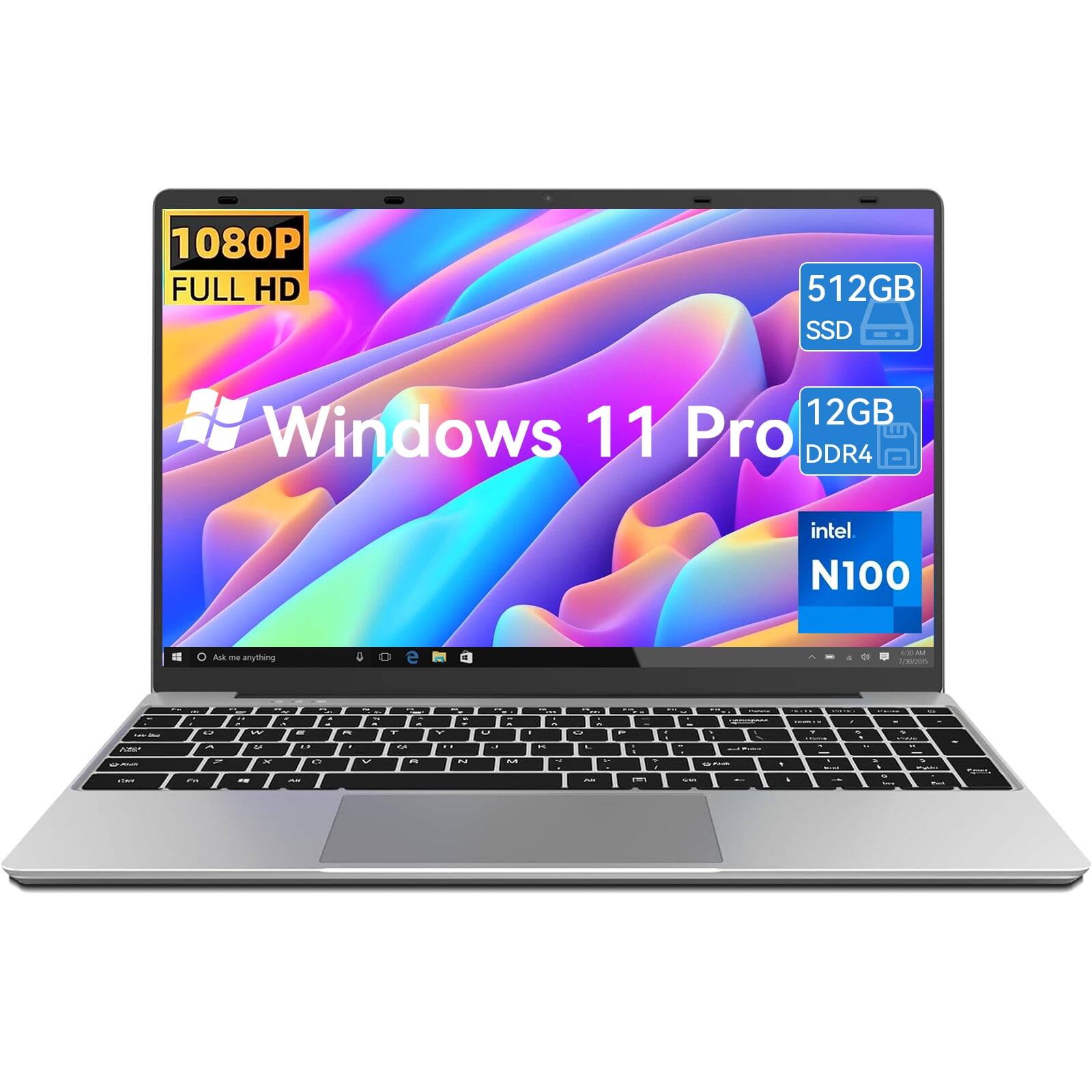 FEONAL Windows 11 Pro Laptop 15.6inch, 12GB RAM 512GB SSD, 12th
