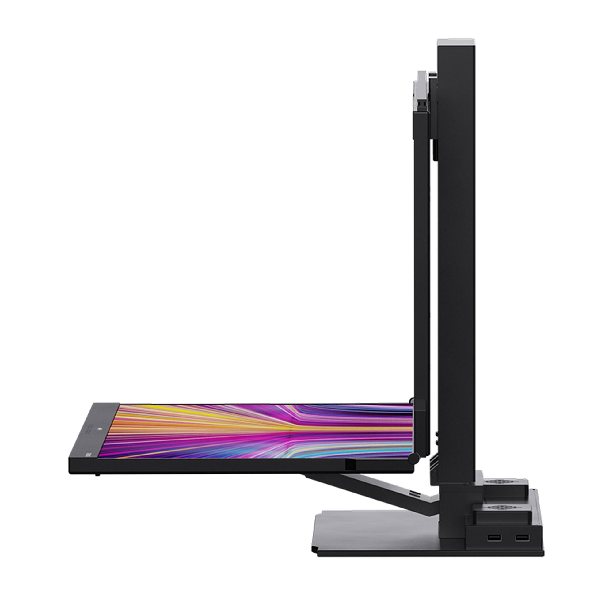 Left. Mobile Pixels - Geminos X 1440p 24-In. Dual-Screen Desktop Monitor - Black.