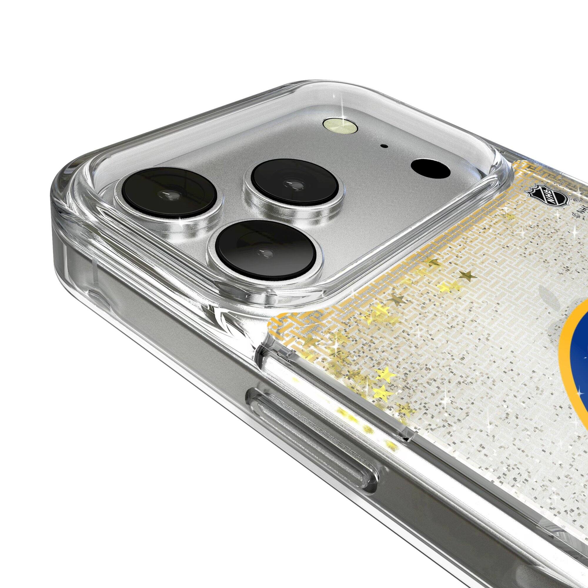 Alt View 2. Keyscaper - Buffalo Sabres Linen Logo iPhone Glitter Case - 15 - Multicolor.