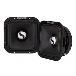 KICKER - 49ST7MR8 7" Street Series Square Midrange 8 Ohm Speakers - Pair - Black