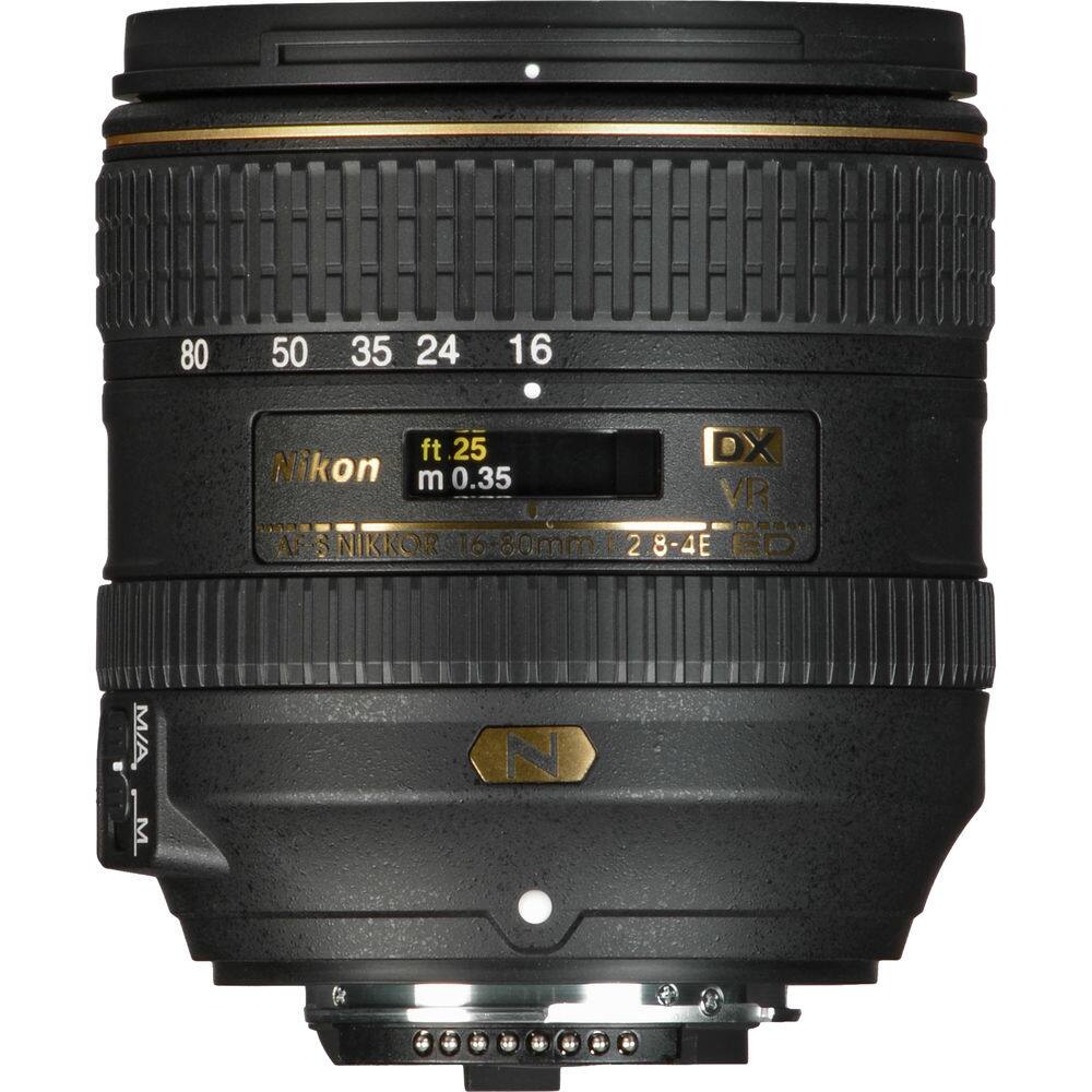 80 50 35 24 16 ft.25 m 0.35 DX Nikon VR AF-S NIKKOR 16-80mm 1:2.8-4E ED VR M/A