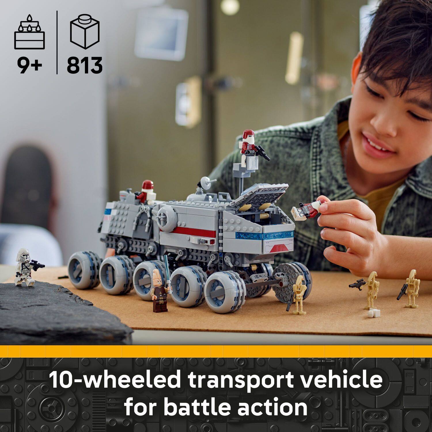 9+ 813 10-wheeled transport vehicle for battle action
