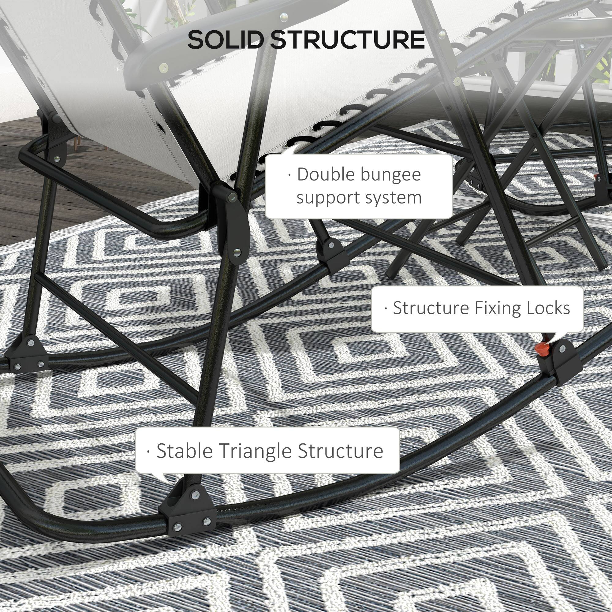 SOLID STRUCTURE
Double bungee support system
Structure Fixing Locks
Stable Triangle Structure