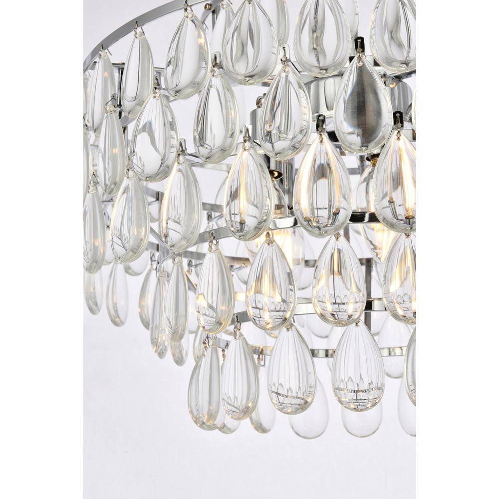 Alt View 2. Elegant Lighting - Mila 18 inch pendant in chrome - Chrome.