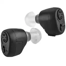 MEDca - Digital Hearing Amplifier ITC - In Ear Sound Amplifier Pair, Doctor & Audiologist Designed for Clearer Hearing - Black