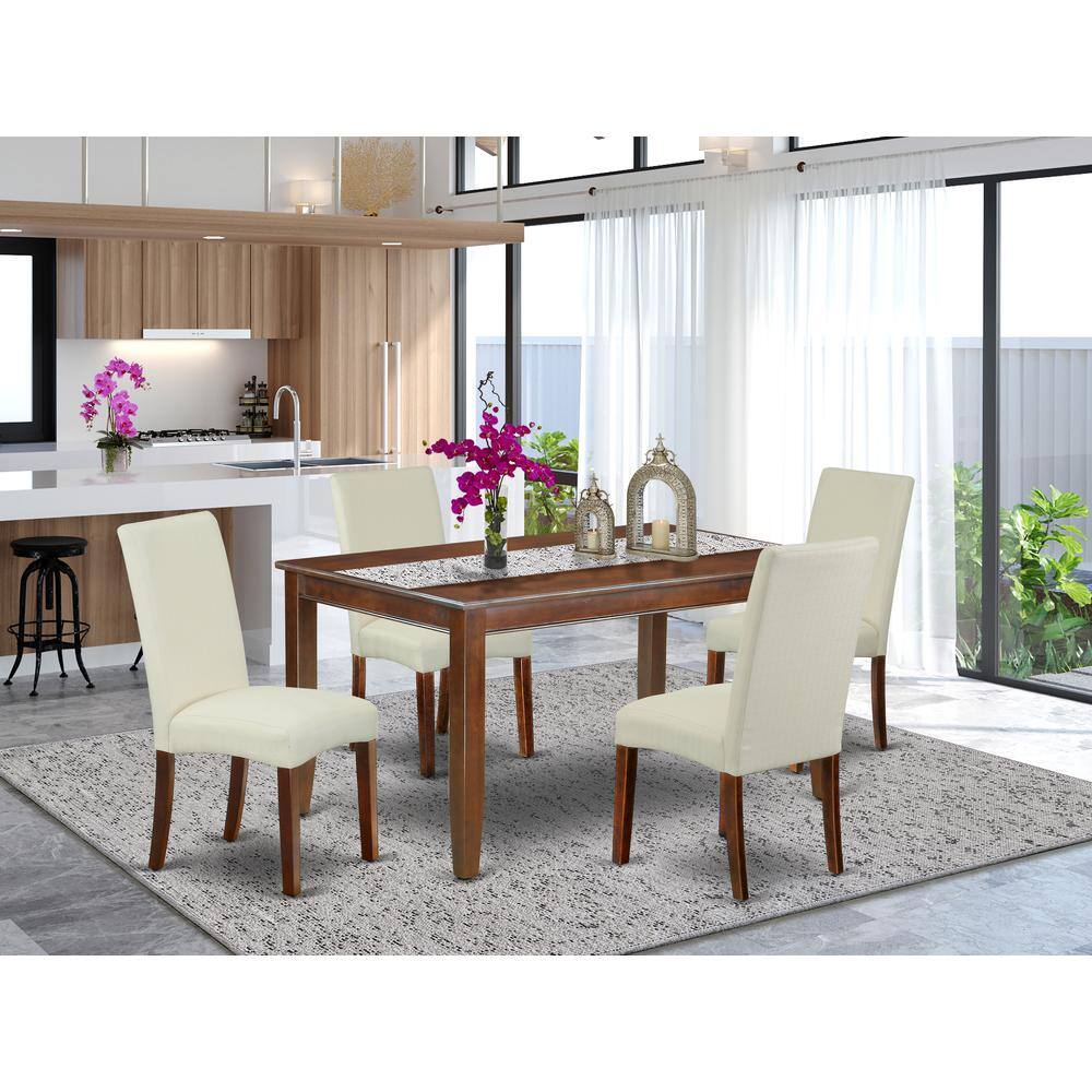 Left. East West Furniture - Dining Room Set Mahogany - Brown.