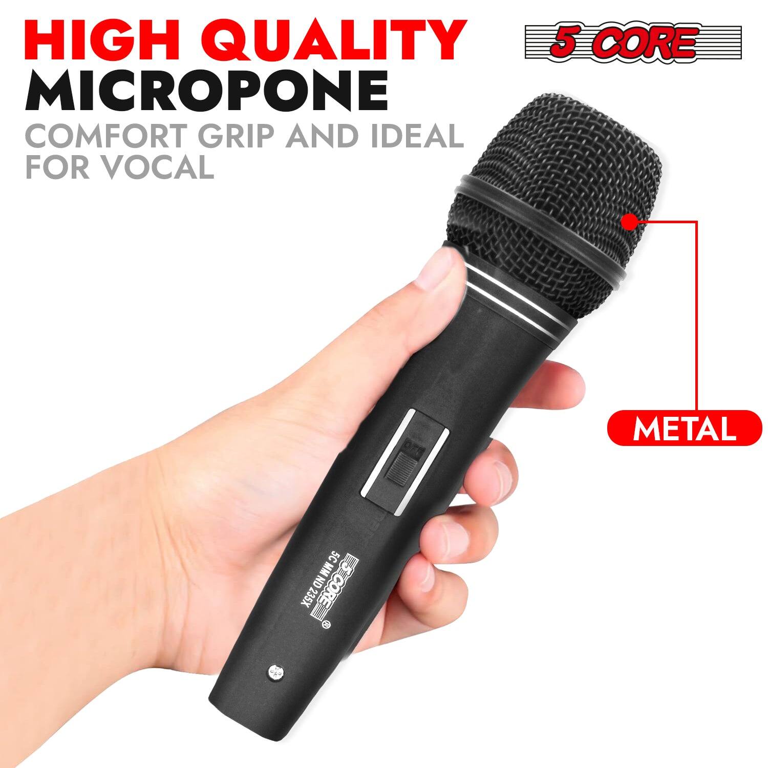 HIGH QUALITY 5 CORE MICROPHONE COMFORT GRIP AND IDEAL FOR VOCAL METAL.