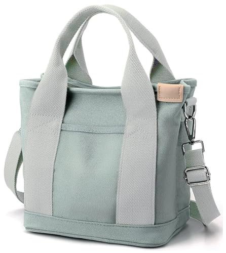 ESBANY - Small Tote Bag with Zipper Tote Bag for Women Canvas Crossbody Bag Shoulder Bag Satchel Hobo Bag Messenger Bag 2025 - Green