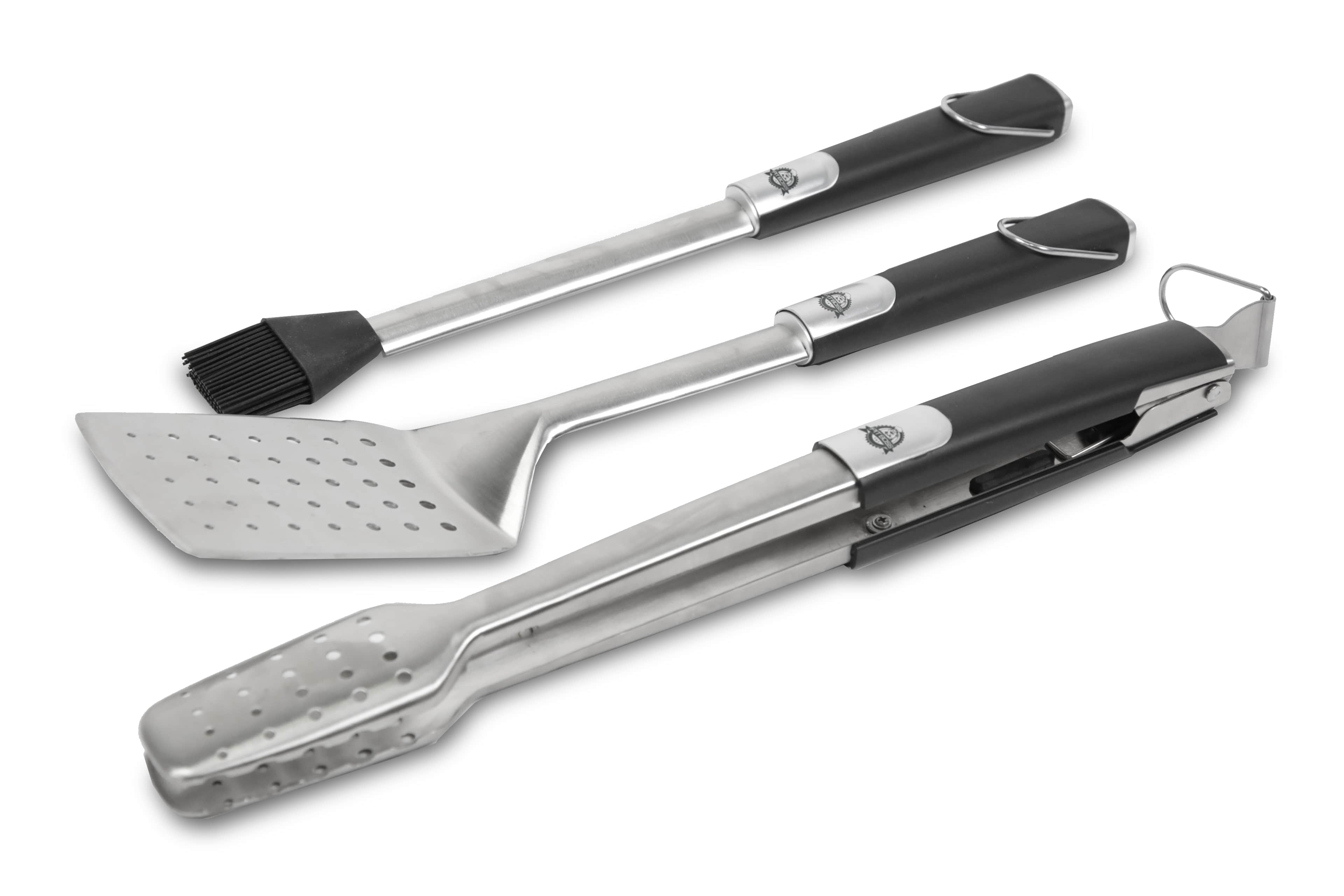 Angle. Pit Boss - 3 Piece Tool Set - Silver.