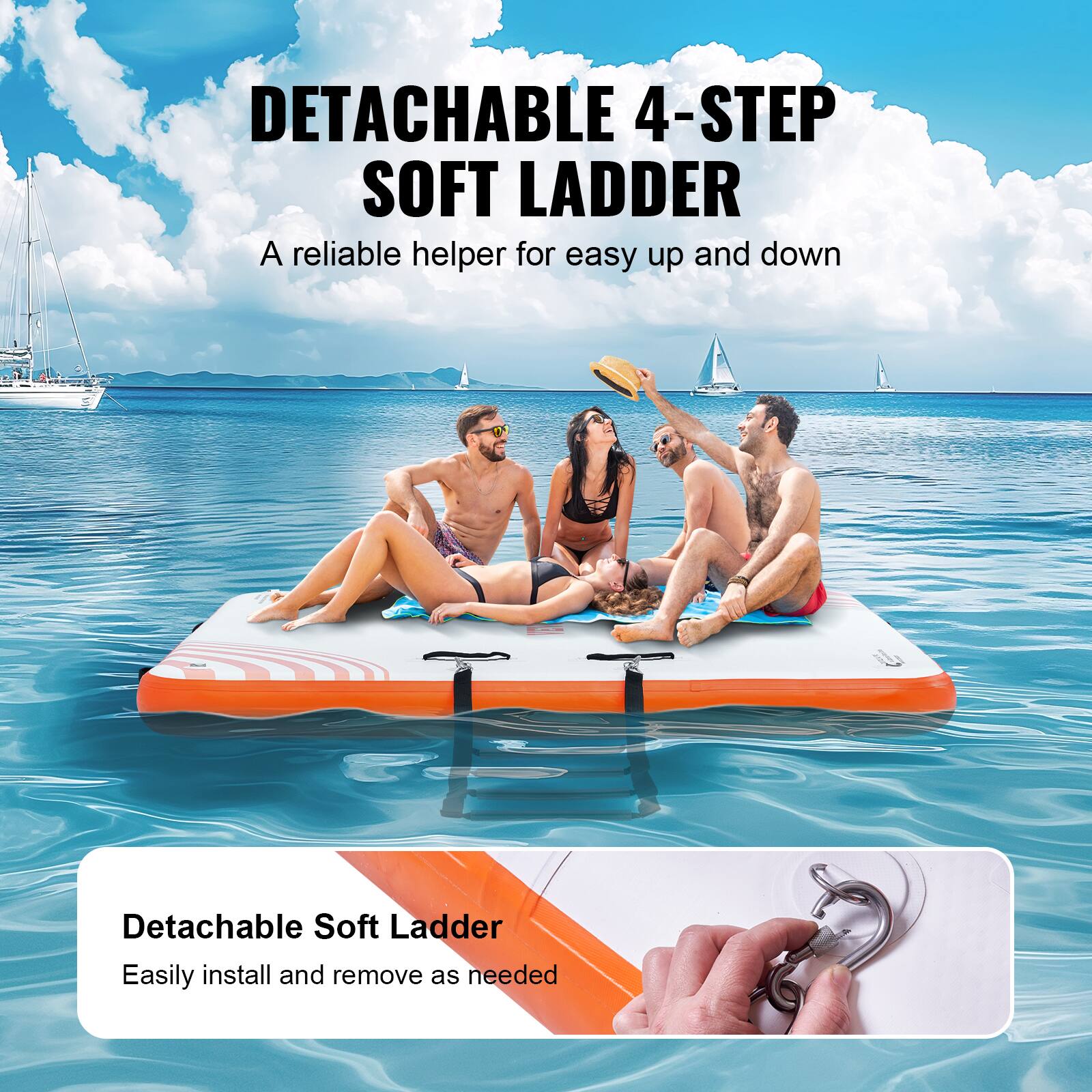 DETACHABLE 4-STEP SOFT LADDER  
A reliable helper for easy up and down  

Detachable Soft Ladder  
Easily install and remove as needed