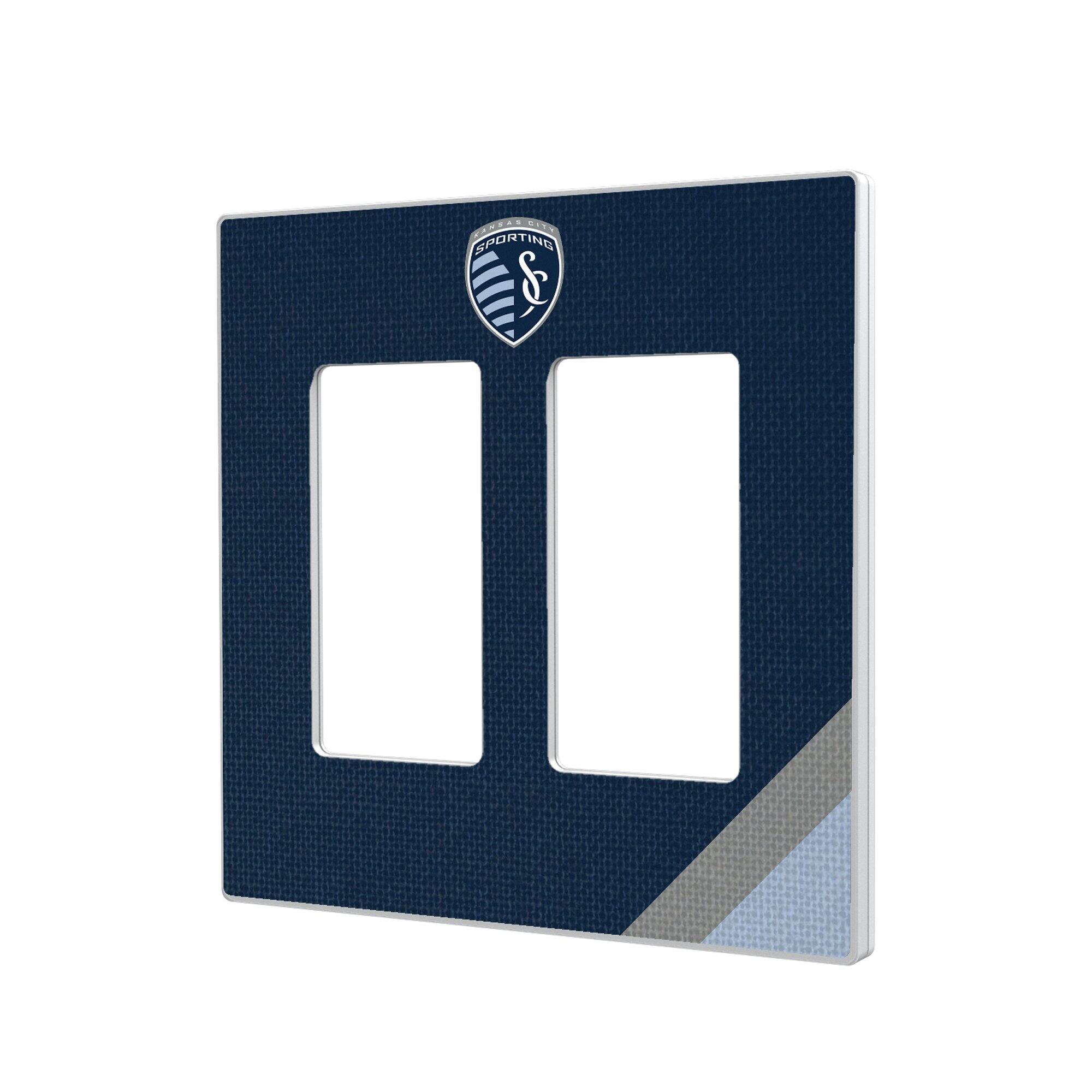 Keyscaper - Sporting Kansas City Diagonal Stripe Design Double Rocker Lightswitch Plate - Multicolor price history on PriceWatchPro
