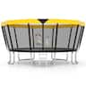 Gymax - 15 FT Outdoor Trampoline w/Non-Slip Ladder Enclosure Net & Anti-Rust Coating Black - Yellow