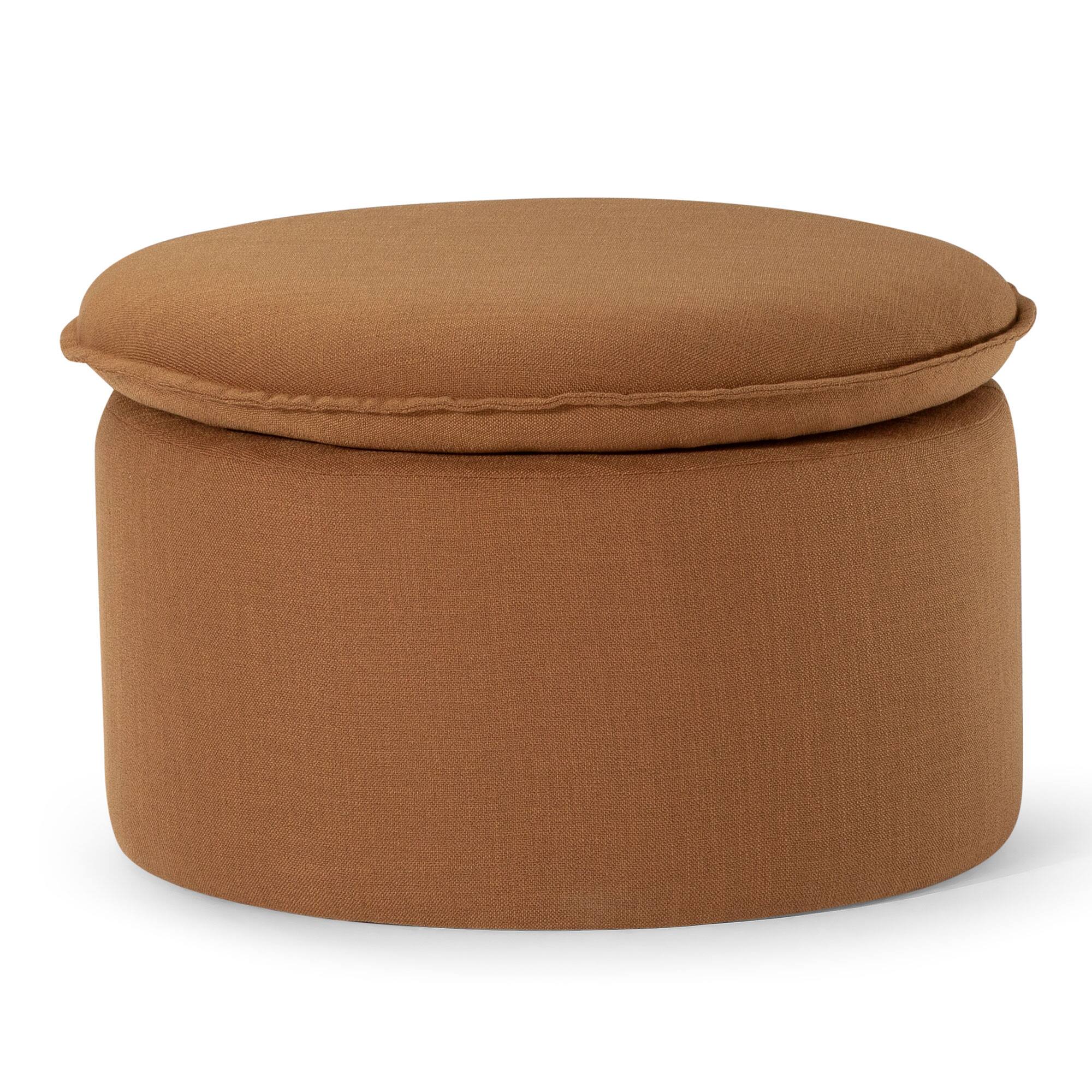 Photos - Pouffe / Bench LYRA Maven Lane -  Contemporary Ottoman Fabric Upholstery - Clay ML355302-FOM-CL 