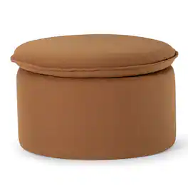 Maven Lane - Lyra Contemporary Ottoman Fabric Upholstery - Clay