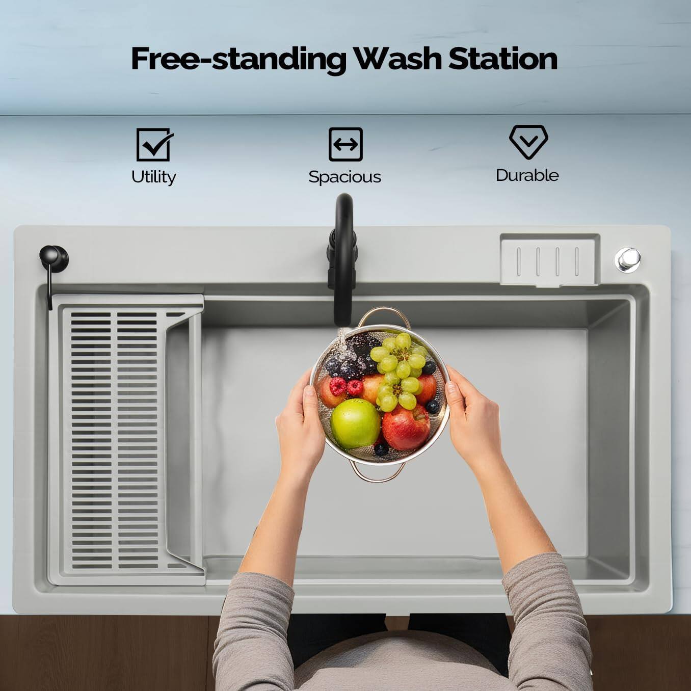 Free-standing Wash Station

Utility
Spacious
Durable