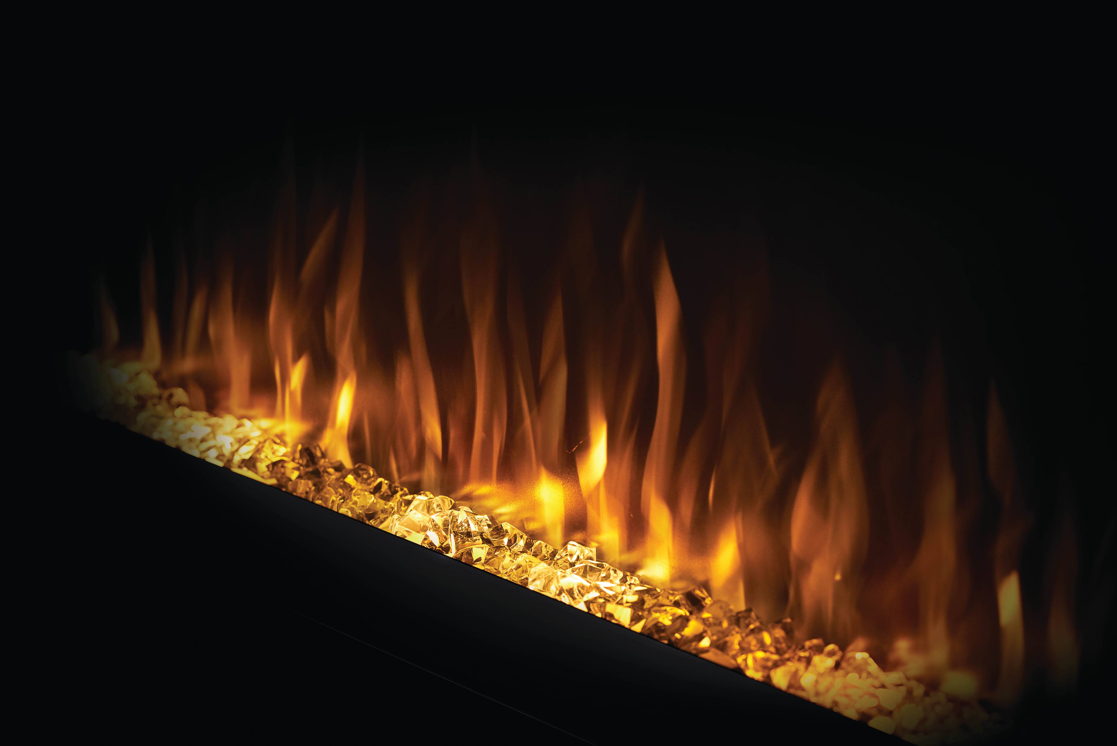 Alt View 13. Napoleon - Purview 60-Inch Wall-Hanging Electric Fireplace - Black.