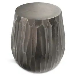 Simpli Home - Nellie Modern Industrial 19 inch Wide Cast Aluminum Side Table, Fully Assembled - Graphite