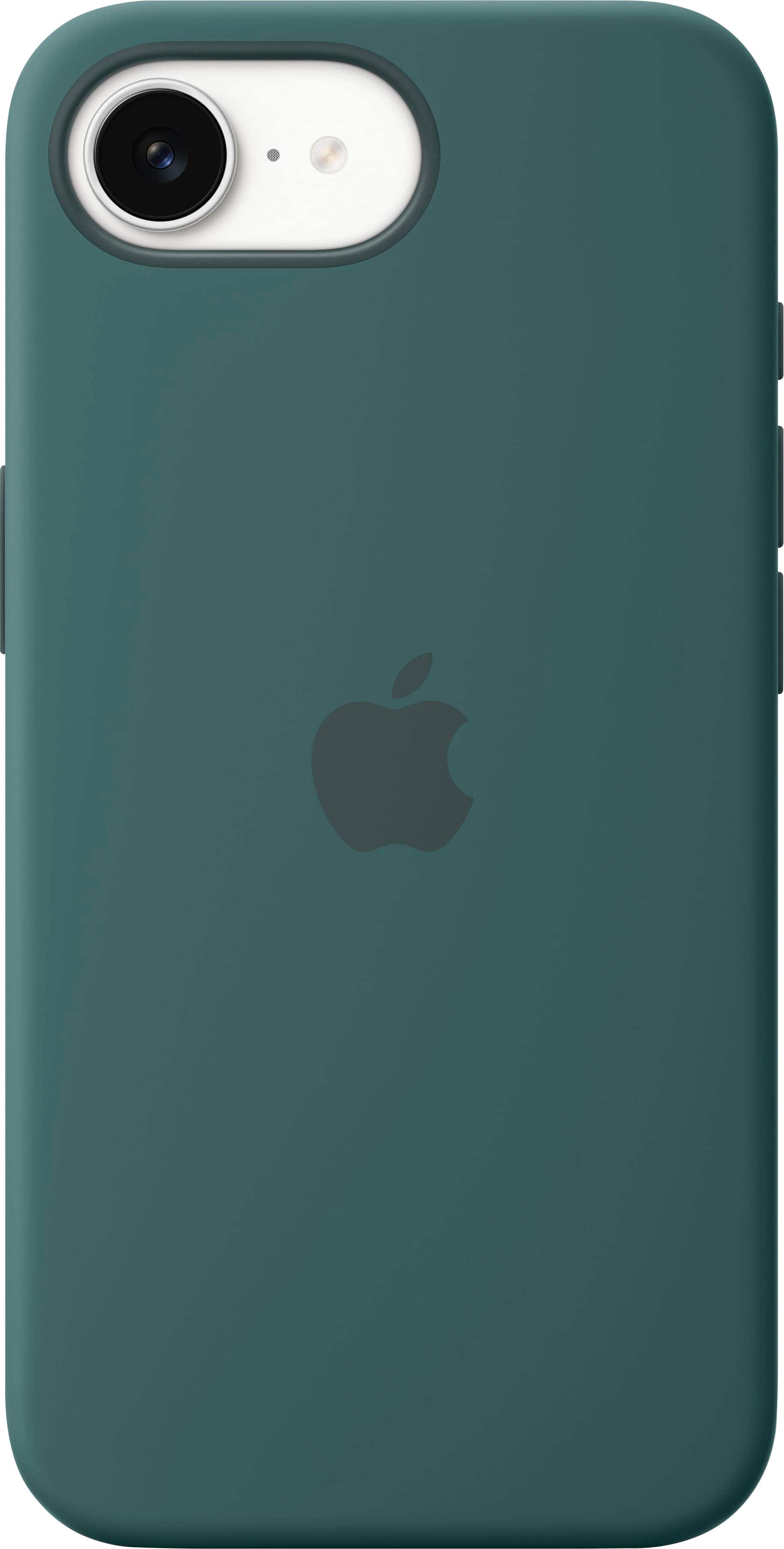Apple - iPhone 16e Silicone Case - Lake Green - Front_Zoom