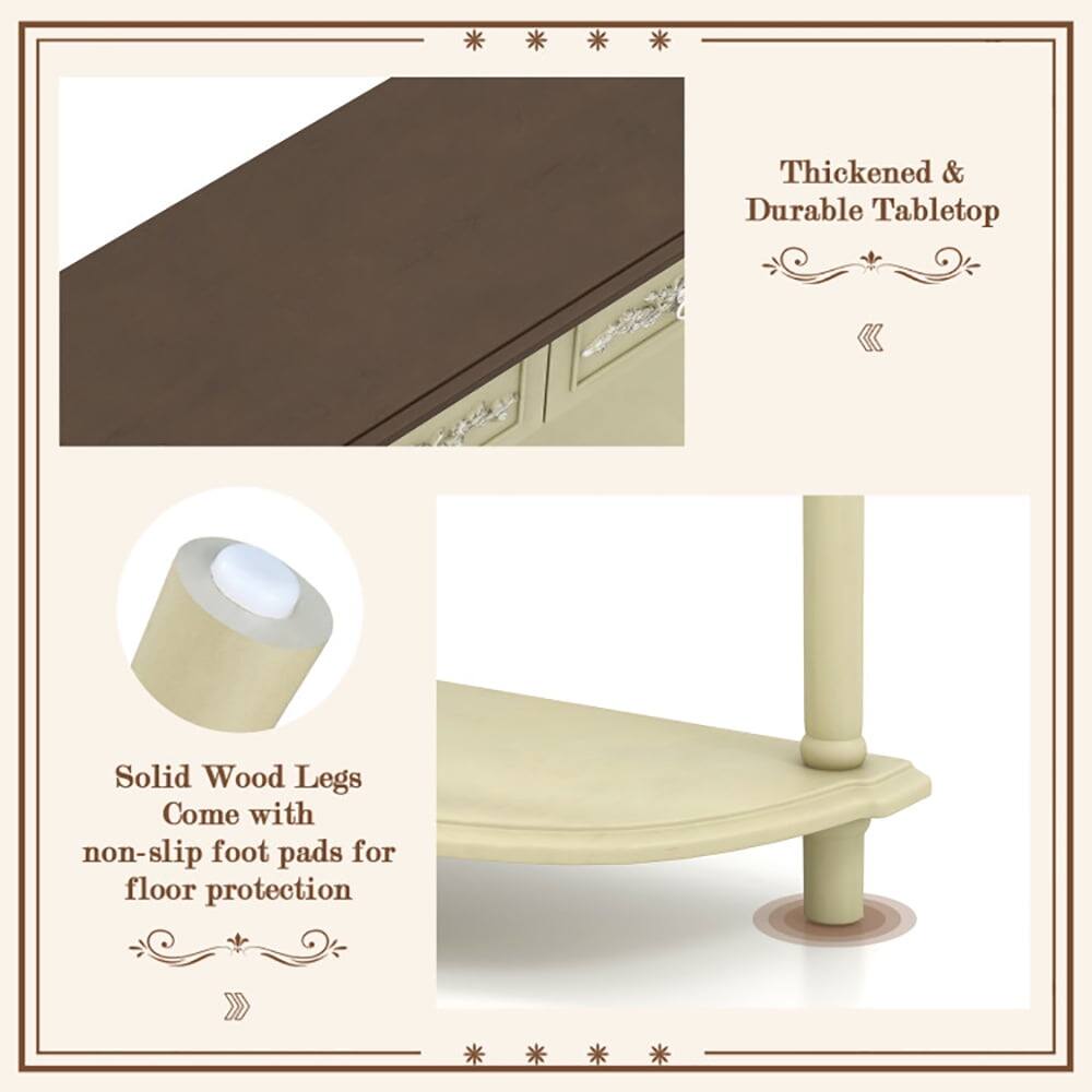 Thickened & Durable Tabletop

Solid Wood Legs Come with non-slip foot pads for floor protection