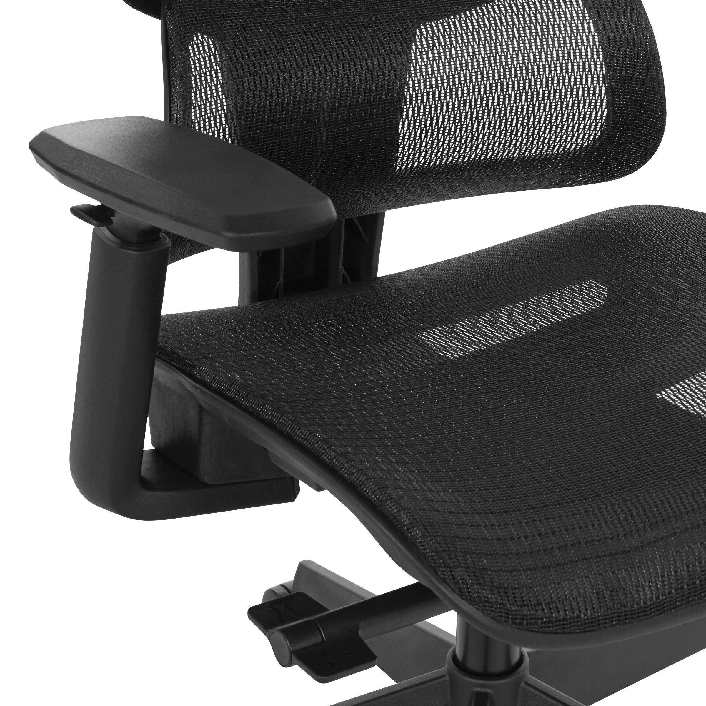 Alt View 16. OSP Home Furnishings - High Back Mesh Back Manager’s Chair with Self-Adjusting Lumbar Support and Adjustable Arms - Black.