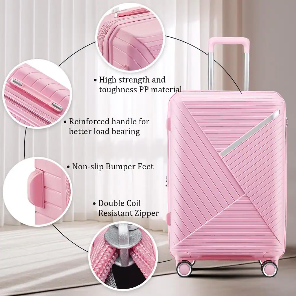 - High strength and toughness PP material
- Reinforced handle for better load bearing
- Non-slip Bumper Feet
- Double Coil Resistant Zipper