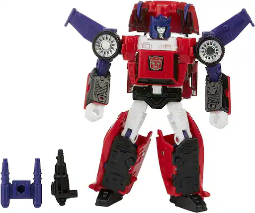 Front. Hasbro - Transformers War for Cybertron Trilogy: Kingdom Deluxe Class Autobot Road Rage - Red.