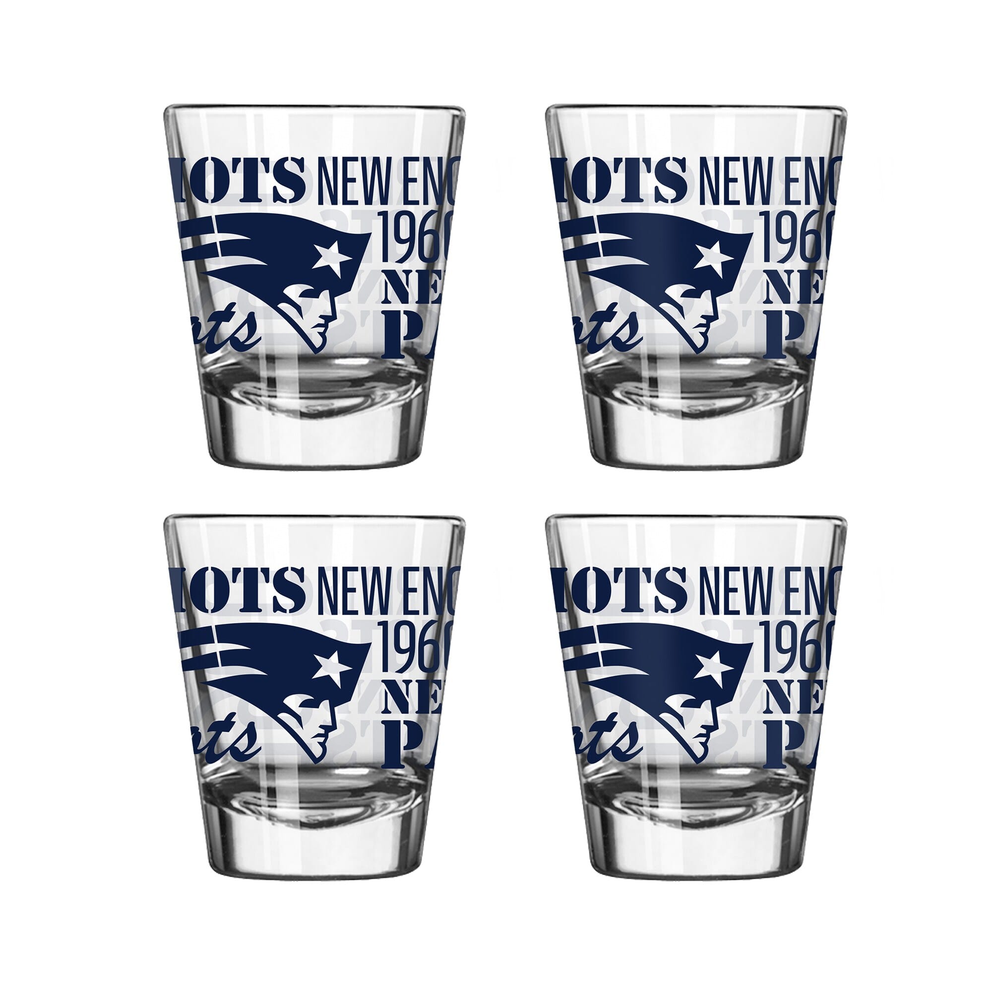 Logo Brands - 4-Pack 2oz. Shot Glass Set - Multicolor