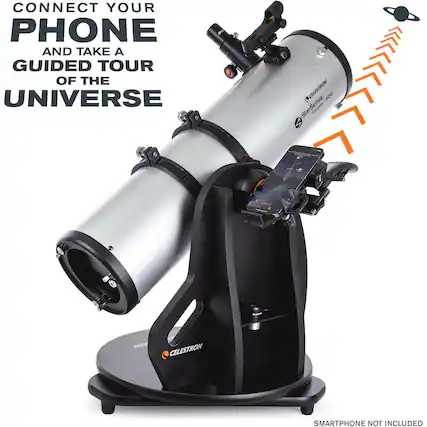CONNECT YOUR PHONE AND TAKE A GUIDED TOUR OF THE UNIVERSE
CELESTRON D0 Star Explorer
SMARTPHONE NOT INCLUDED