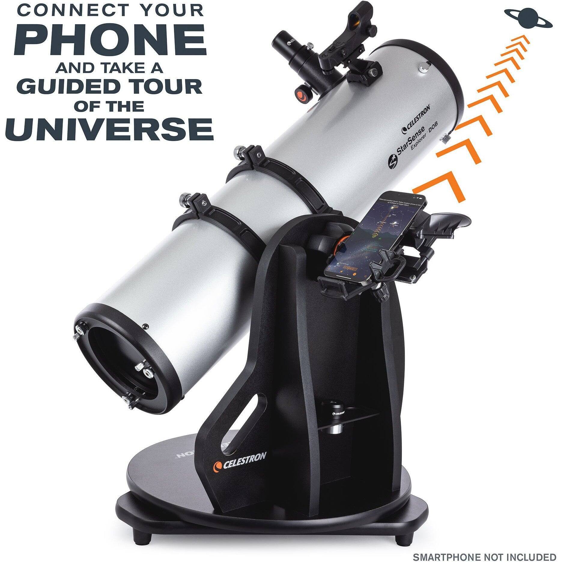 CONNECT YOUR PHONE AND TAKE A GUIDED TOUR OF THE UNIVERSE  
CELESTRON D0 Star Explorer  
SMARTPHONE NOT INCLUDED
