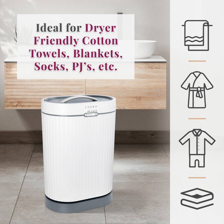 Ideal for Dryer Friendly Cotton Towels, Blankets, Socks, PJ's, etc.