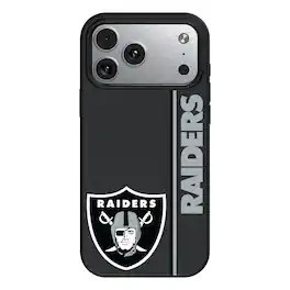 Keyscaper - NFL - Las Vegas Raiders iPhone Magnetic Bump Case - 15 - Black