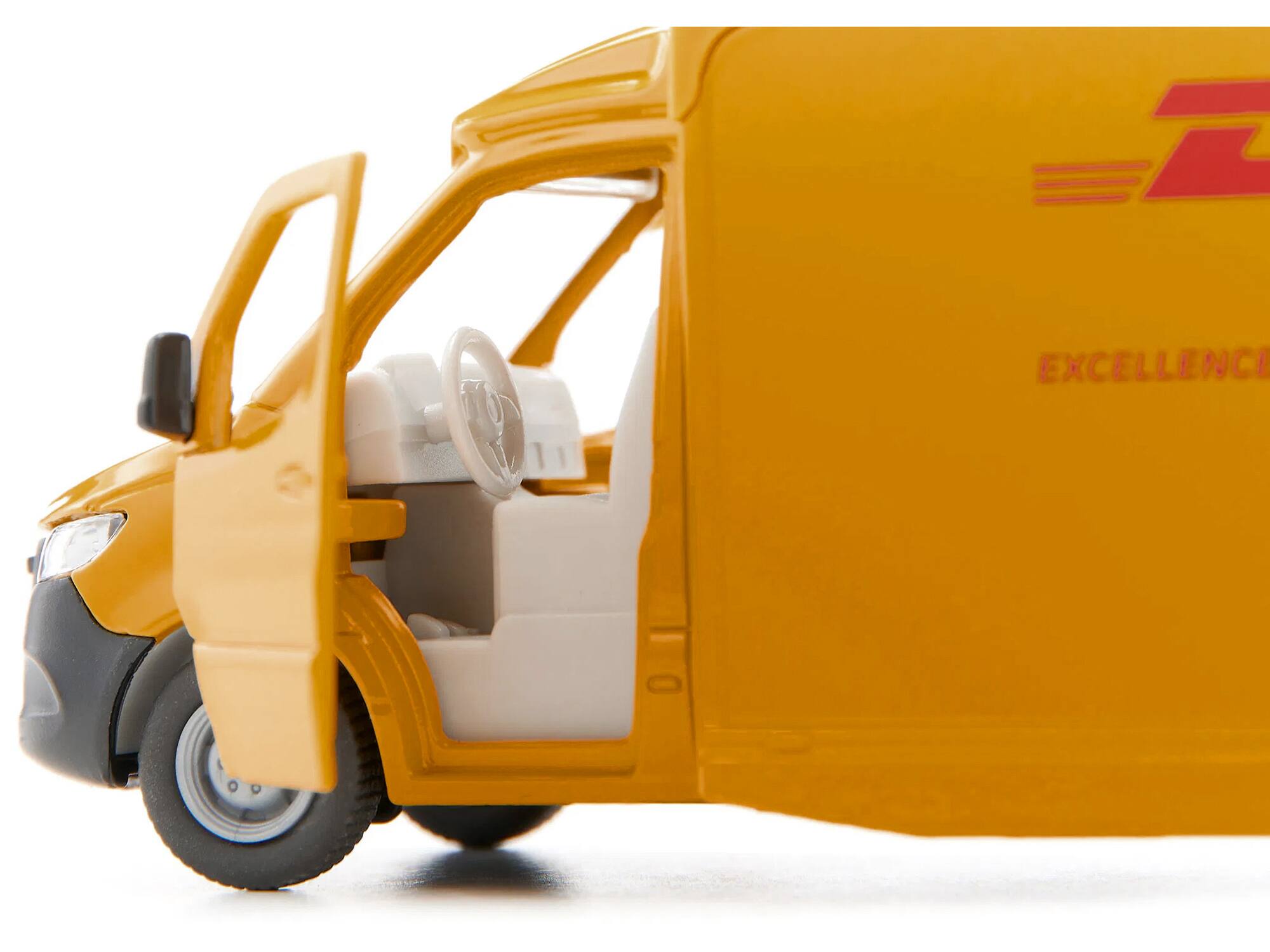 Angle. SIKU - Mercedes-Benz Sprinter Van Yellow "DHL" 1/50 Diecast Model Car by Siku - Yellow.