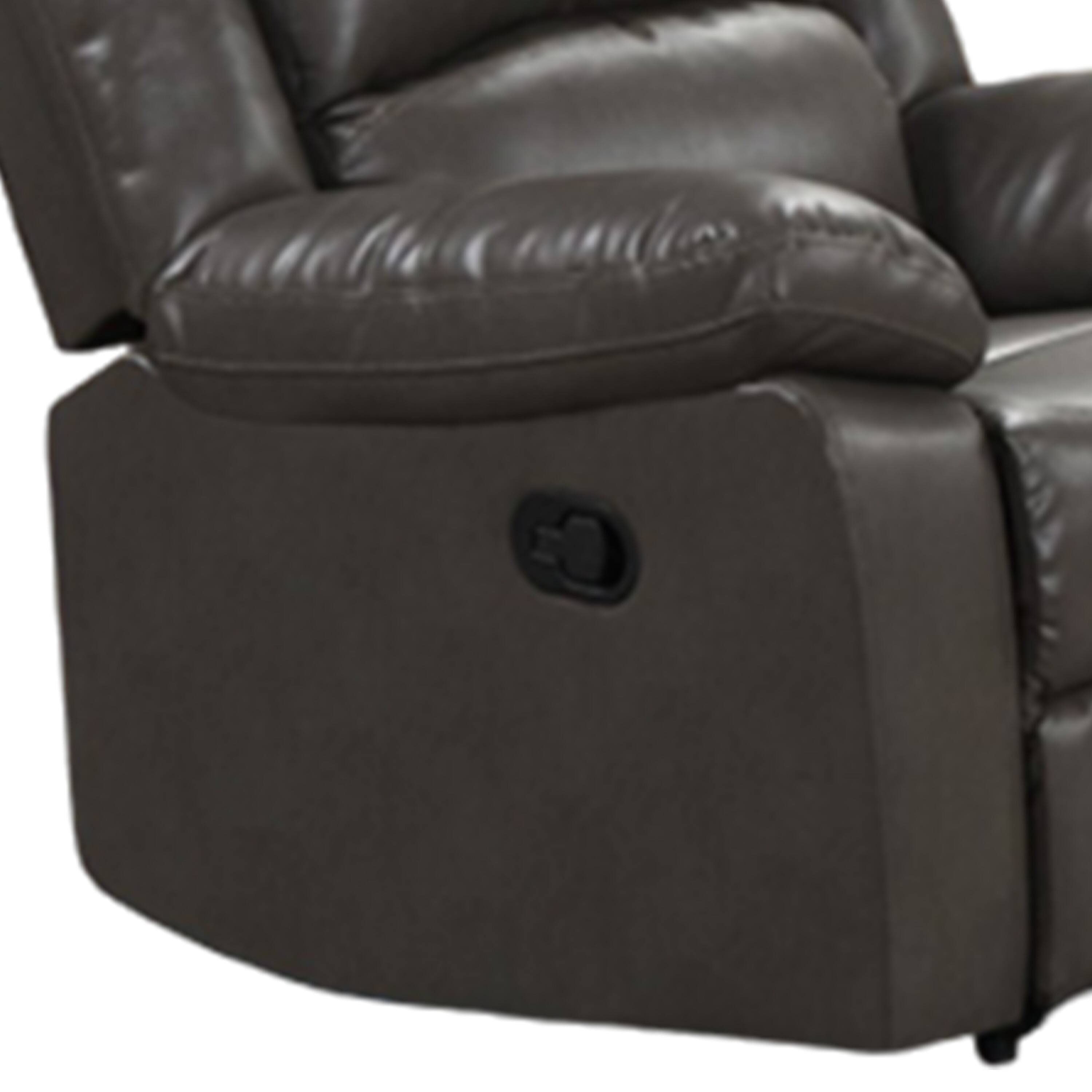 Alt View 2. Manhattan Lane - Lizzy Manual Glider Recliner Chair, Pillow Arms, Solid Wood - Gray.