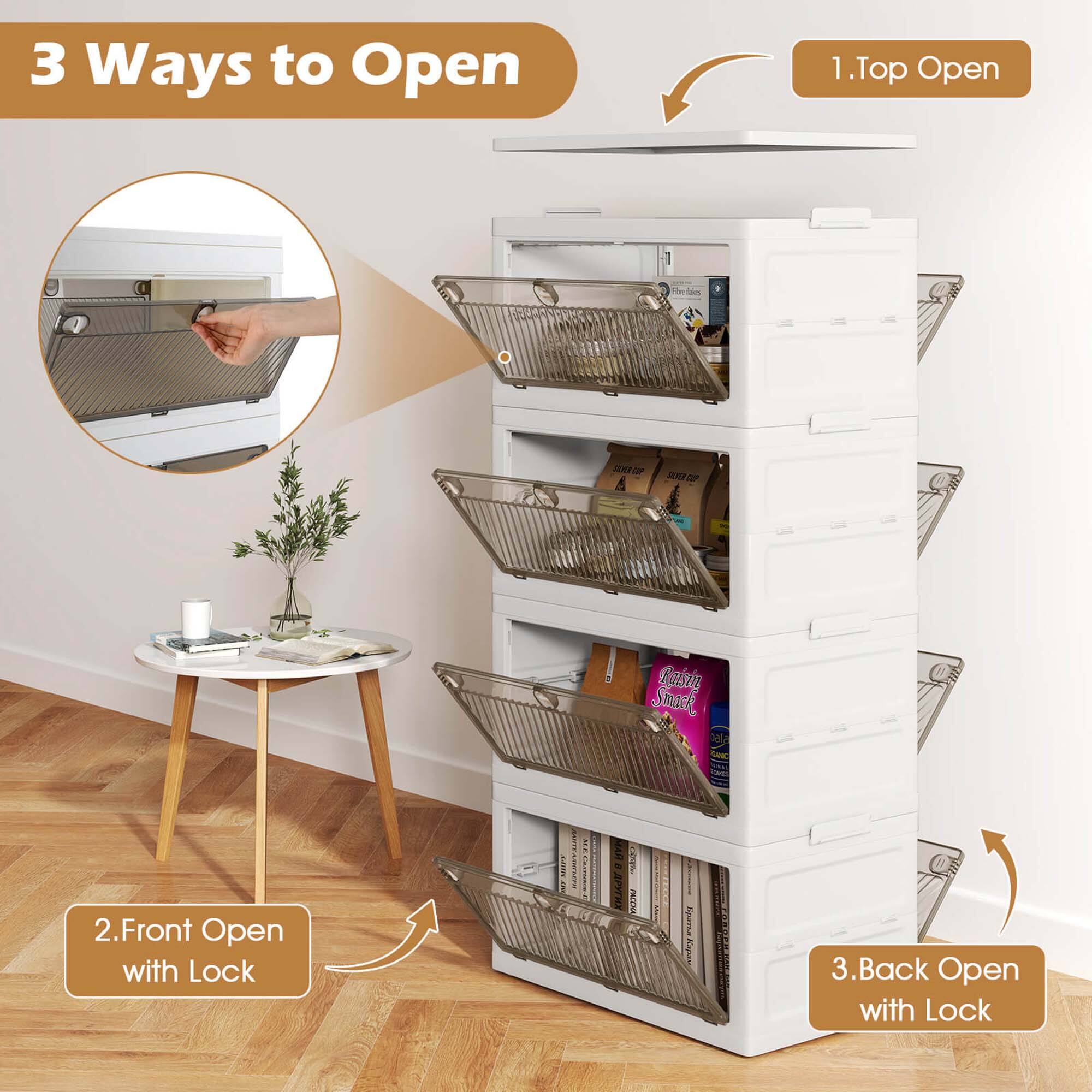 3 Ways to Open
1. Top Open
2. Front Open with Lock
3. Back Open with Lock