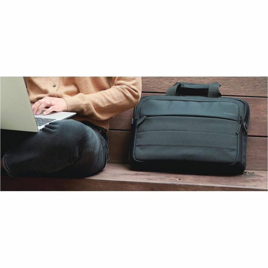 Alt View 3. Kensington - Kensington Carrying Case for 15.6" to 16" Notebook - Black - 600D Polyester, Polyurethane Exterior Material - 210D - Black.