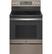 Front. GE - 5.3 Cu. Ft. Freestanding Electric Convection Range with Self-Steam Cleaning and No-Preheat Air Fry - Fingerprint Resistant Slate.