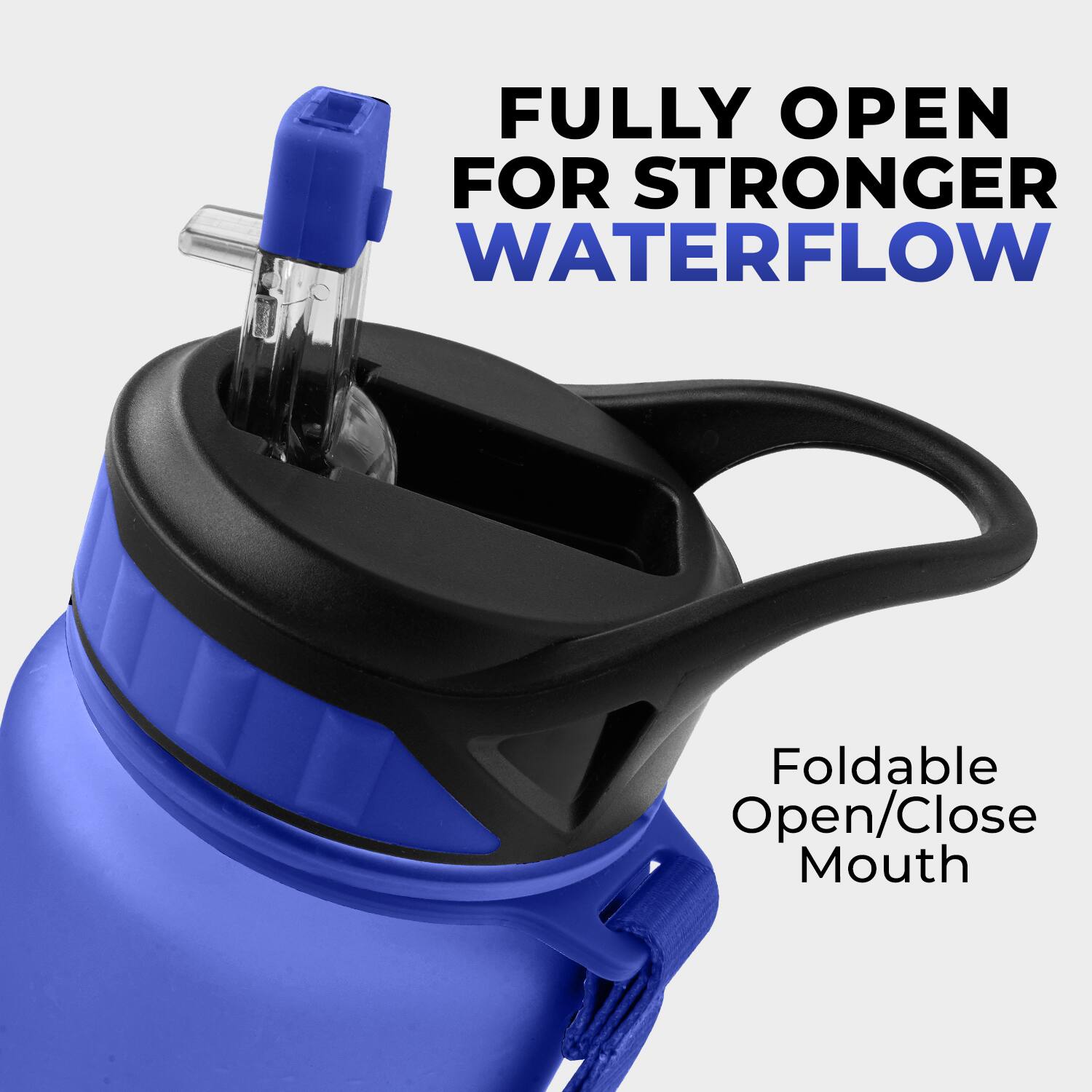 FULLY OPEN FOR STRONGER WATERFLOW  
Foldable Open/Close Mouth